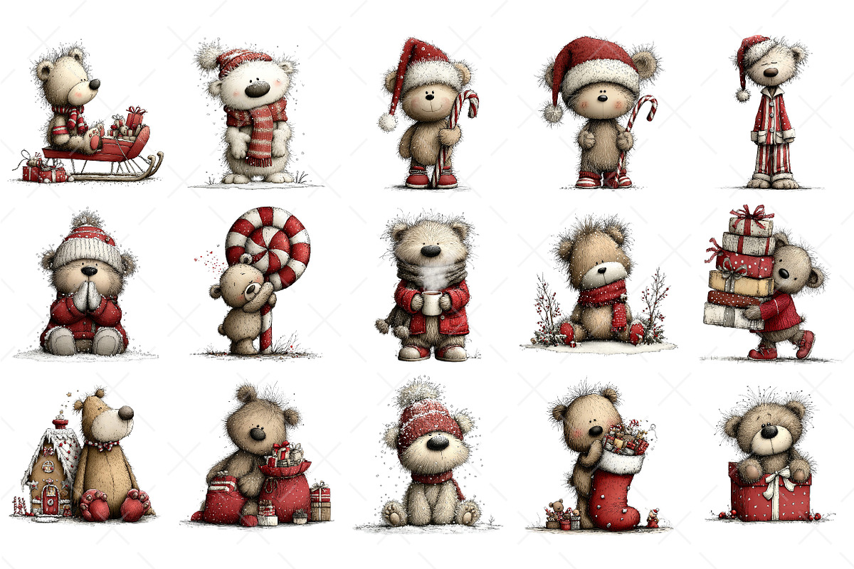 Cute Bear Christmas Sublimation, an Illustration by Craft Nest (Photo 7 of 9)
