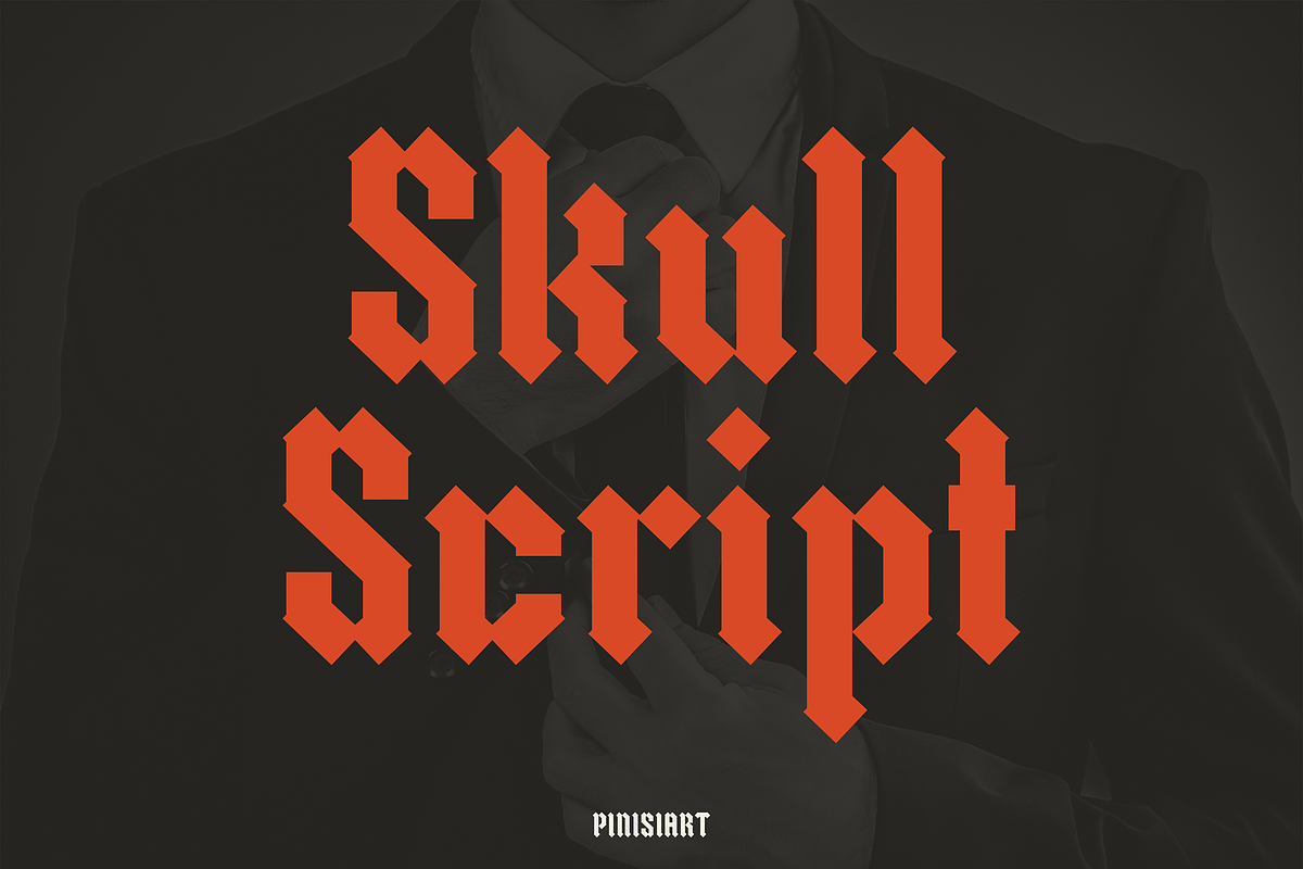 Skullscript, a Font by Pinisi ART (Photo 1 of 10)