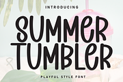 Summer Tumbler | Script Font, a Script Font by Scratchones (Thumbnail 1 of 8)