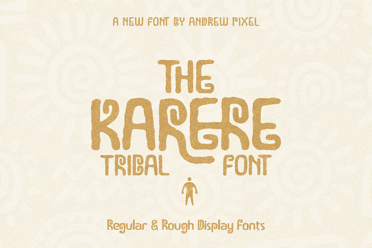 Karere - Handwritten Tribal Font, a Handwritten Font by AndrewPixelType (Photo 1 of 14)