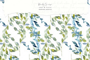 watercolor hand painted blue florals, an Illustration by Patishop Art (Thumbnail 6 of 9)