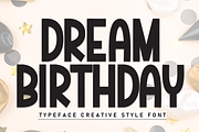 Dream Birthday | Script Font, a Script Font by Scratchones (Thumbnail 1 of 8)