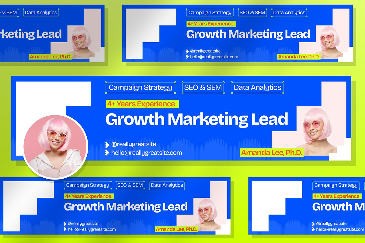 LinkedIn Banner Marketing Lead, a Social Media Template by FIBRINOSÄ (Photo 3 of 3)