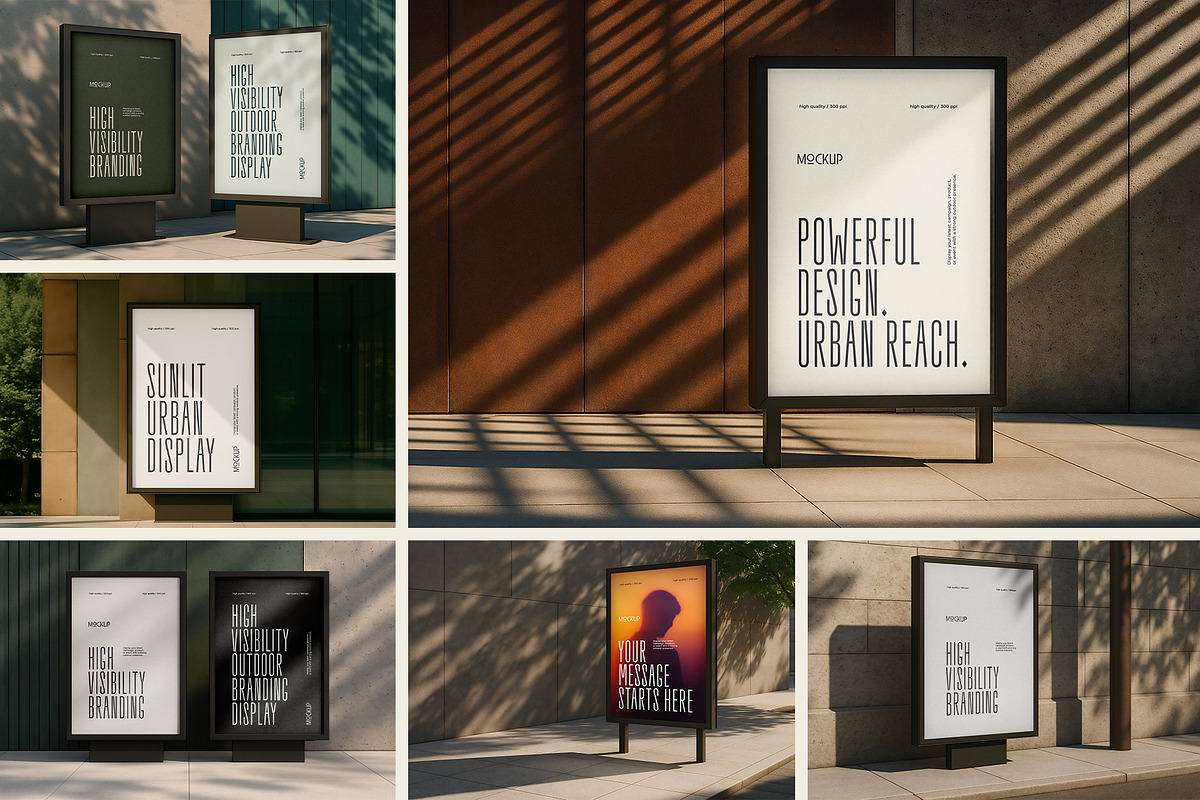 Outdoor Advertising Stand Mockup Set, a Mockup by dpi (Photo 1 of 10)