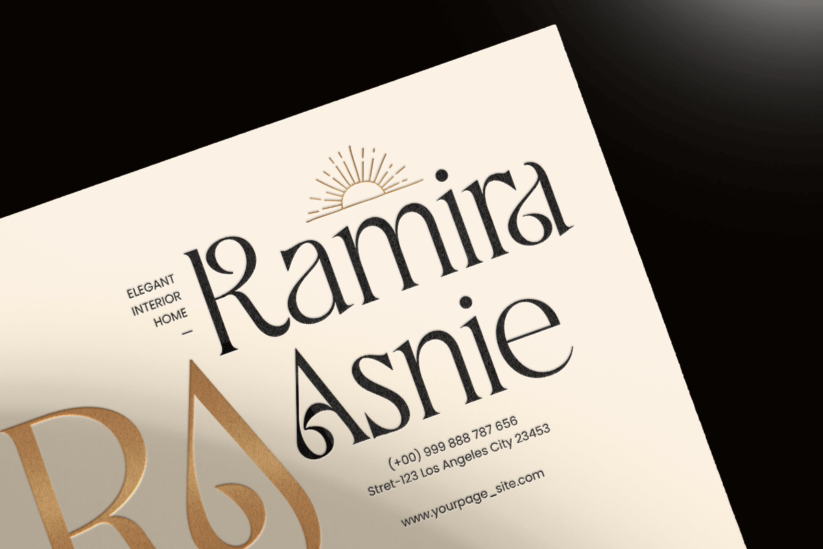 Aroska - Unique Luxury Art Deco Font, a Serif Font by Sensatype (Photo 4 of 12)