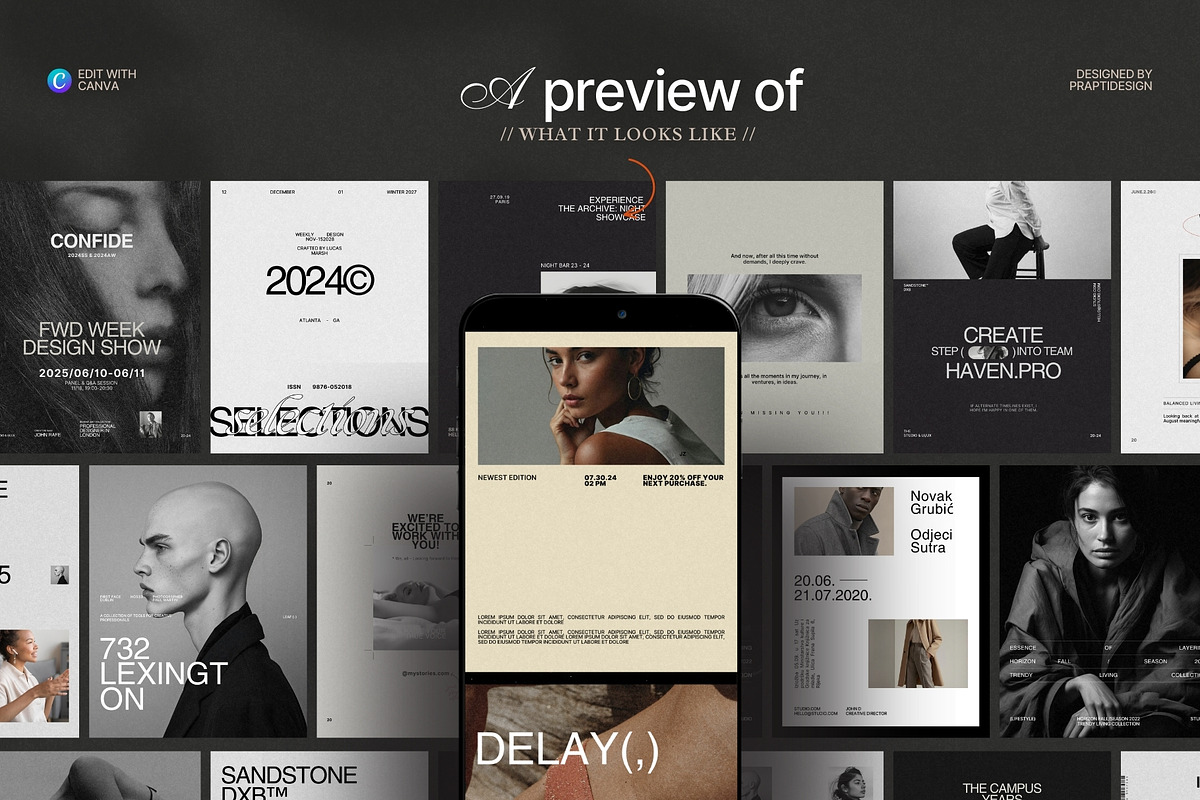 Aesthetic Instagram Template Kit, a Social Media Template by Prapti Design (Photo 3 of 9)