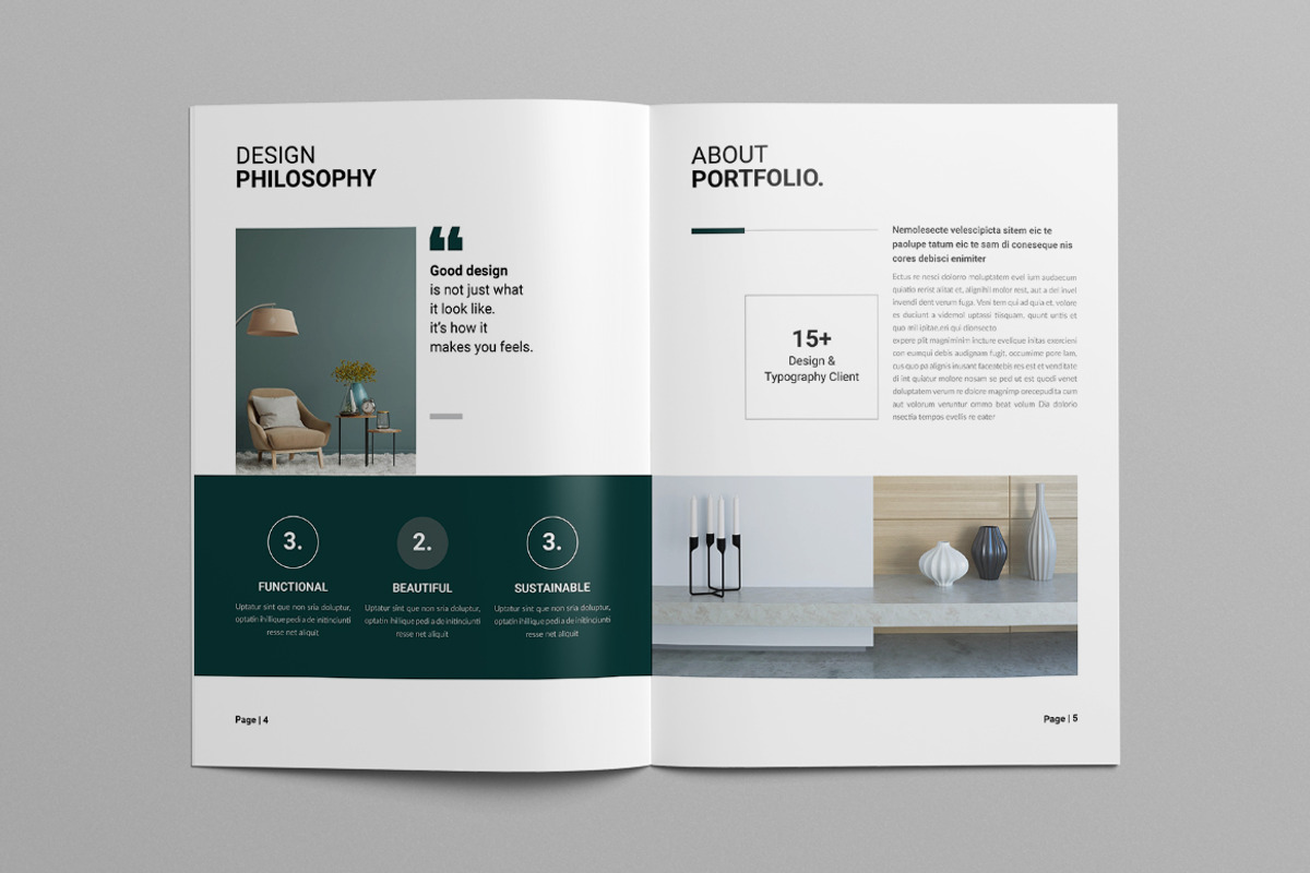 Interior Portfolio Brochure | Canva, a Brochure Template by Pixelpick (Photo 3 of 9)