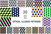 20 Geometric Illusion Patterns, a Pattern Graphic by Guten Tag Vector (Thumbnail 1 of 6)
