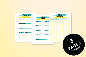 Planner Set - Fresh Brush