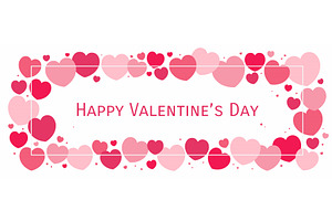 Red, pink hearts Valentines day, an Illustration by sceptical cactus