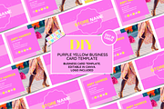 Purple Business Card, a Business Card Template by SunshineStudioBoutique (Thumbnail 2 of 10)