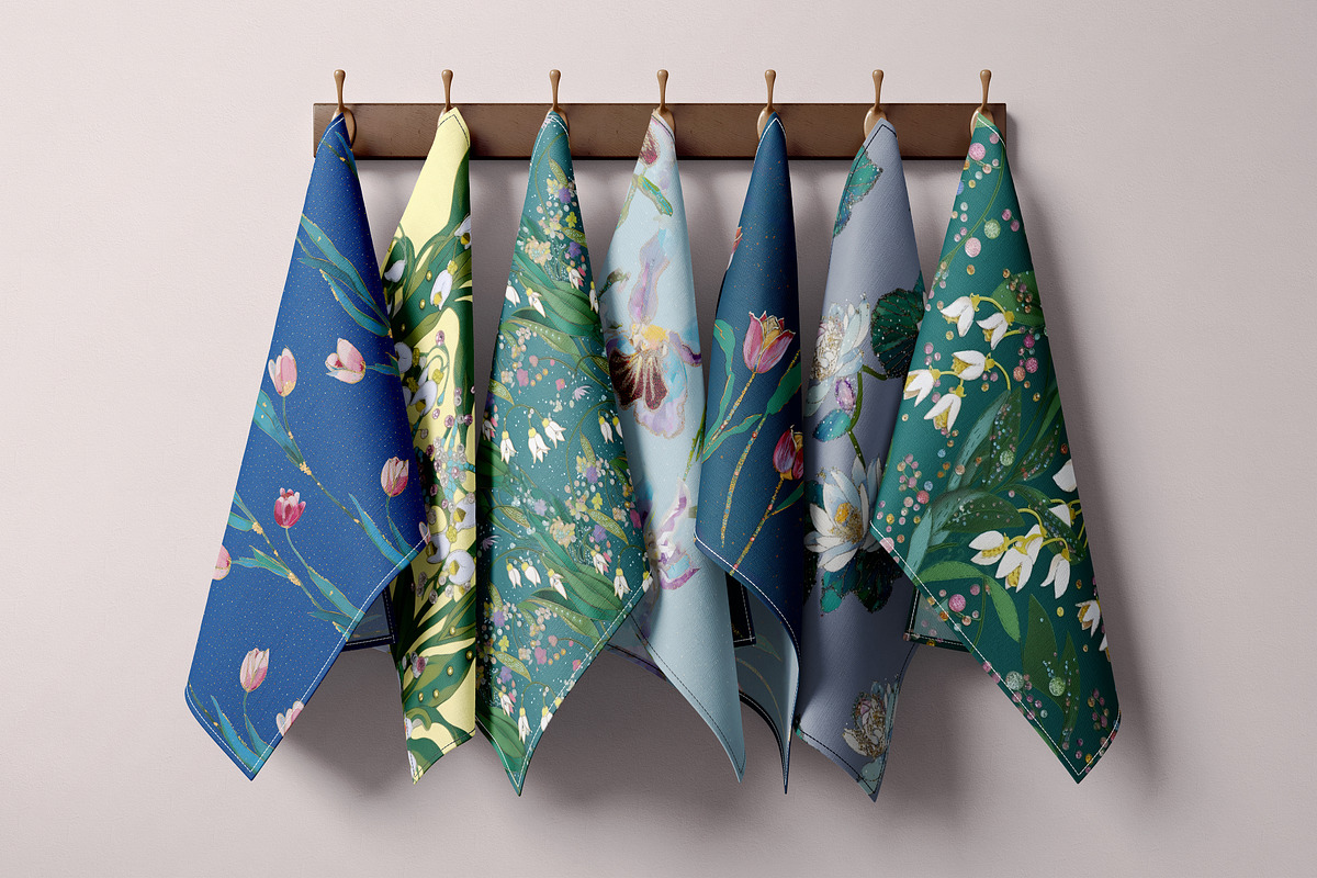 Sparkling Floral Patterns, a Pattern Graphic by Ninterints (Photo 14 of 17)