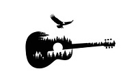 Nature Landscape Guitar Silhouette, an Object Illustration by Creativeshirt (Thumbnail 5 of 31)