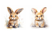 Watercolour Bunny Printables, an Object Graphic by EzDigitals (Thumbnail 2 of 6)