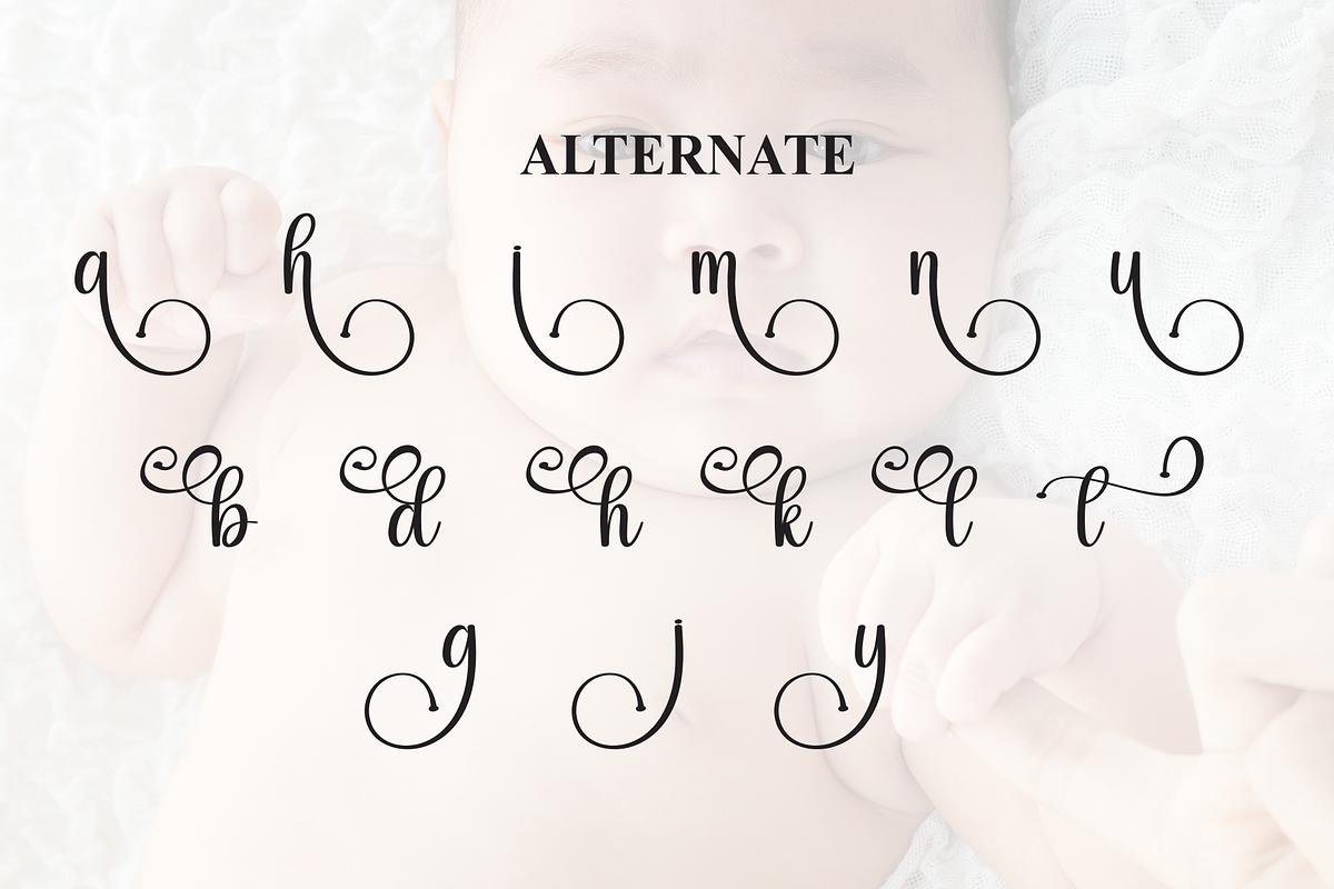 Babytime | Script Font, a Handwritten Font by Scratchones (Photo 8 of 9)