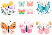 Watercolor Butterfly Clipart, an Illustration by Black Bird Studio (Thumbnail 3 of 6)
