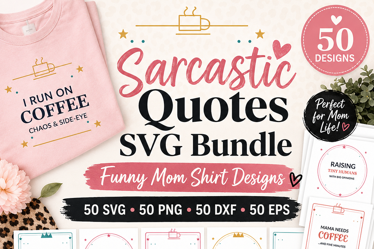 Sarcastic mom svg bundle, an Object Illustration by HeavensStar (Photo 1 of 7)