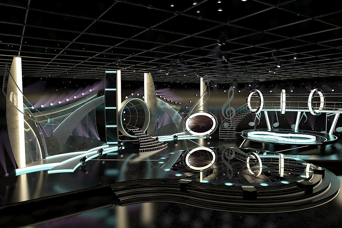 TV Studio Entertainment Set 1, an Architecture 3D Model by akerStudio (Photo 1 of 26)