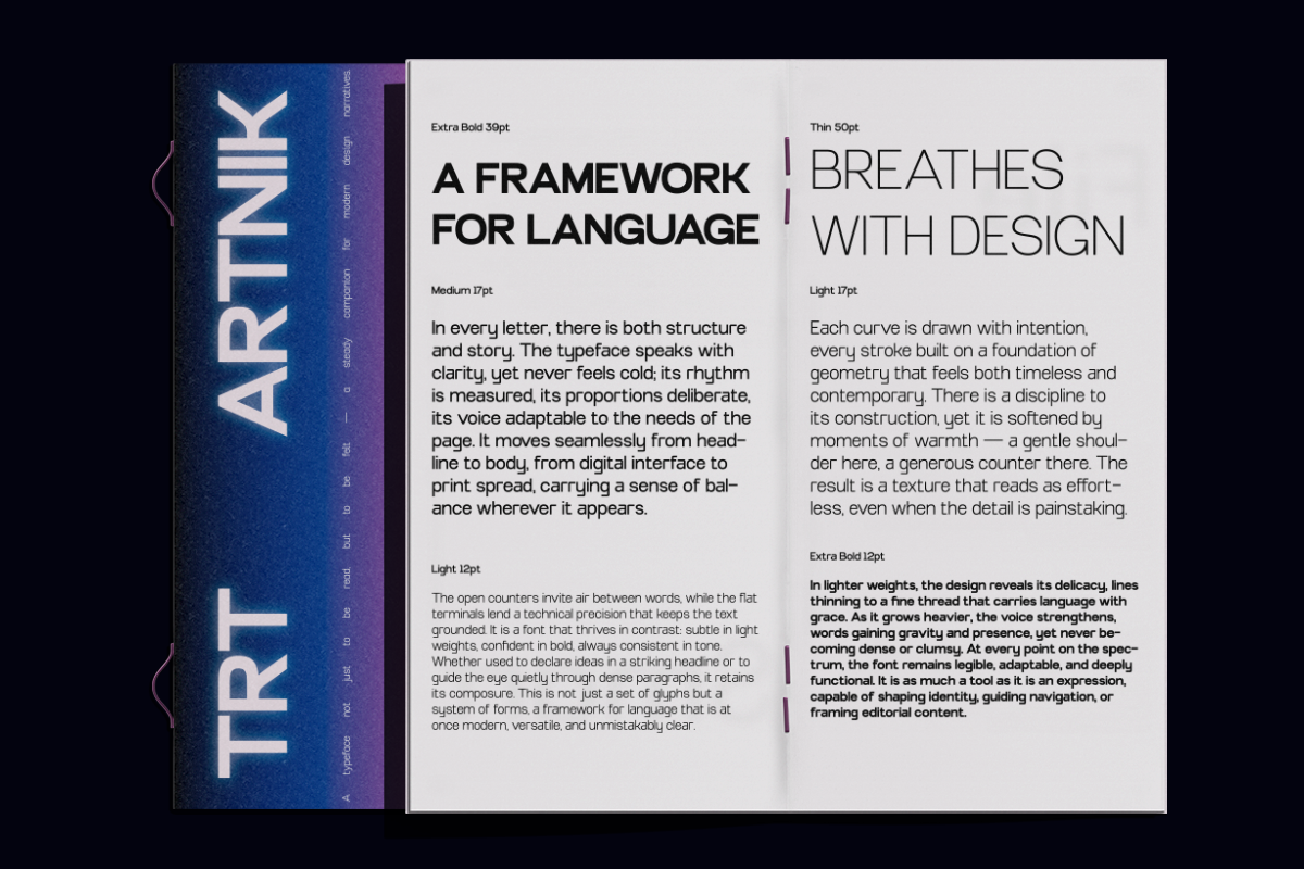 TRT Artnik – Modern Geometric Sans, a Sans Serif Font by truetype (Photo 14 of 15)
