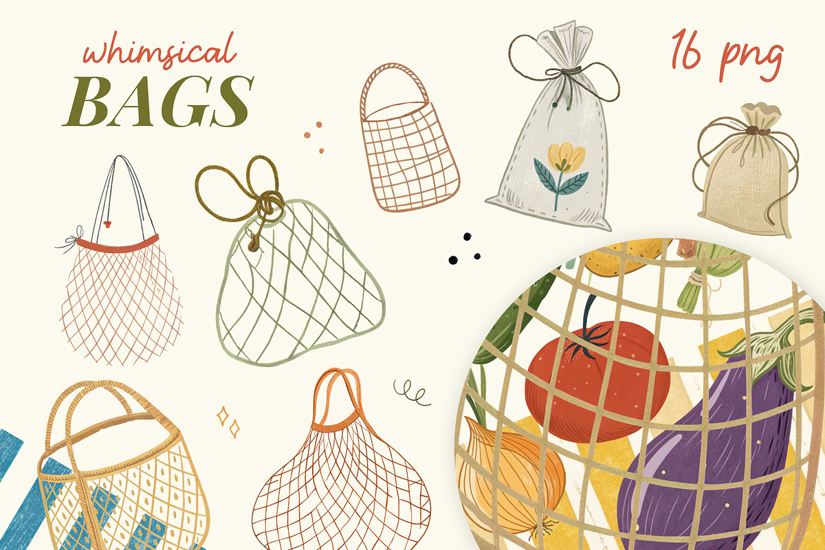 Whimsical Vegetables kit, an Object Graphic by Polli Deeva (Photo 5 of 15)