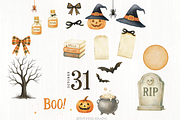 Happy Halloween - Clipart + Digital, an Illustration by Lolytop Studio (Thumbnail 2 of 6)