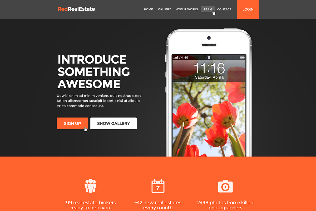RedRealEstate — Retina Template, a Websites & App Template by Viktor Hanacek (Photo 4 of 5)