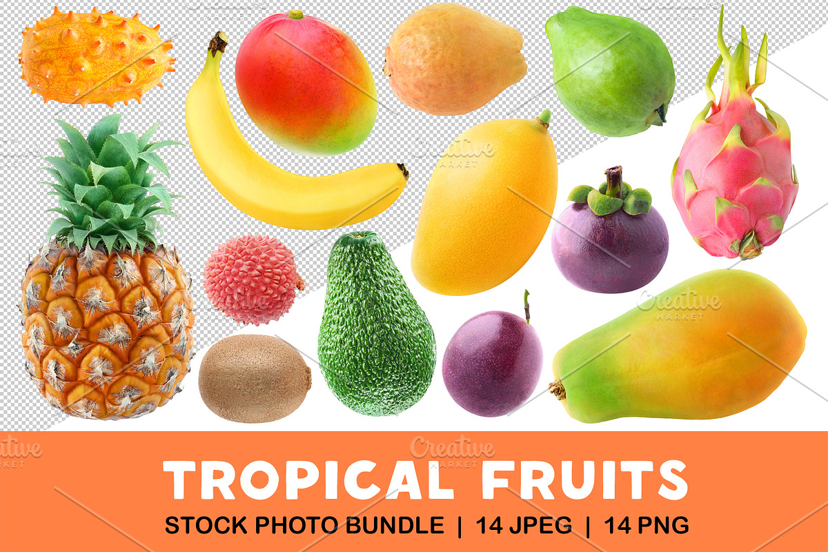 Tropical fruits, an Object Graphic by Fruits+Veggies (Photo 1 of 7)