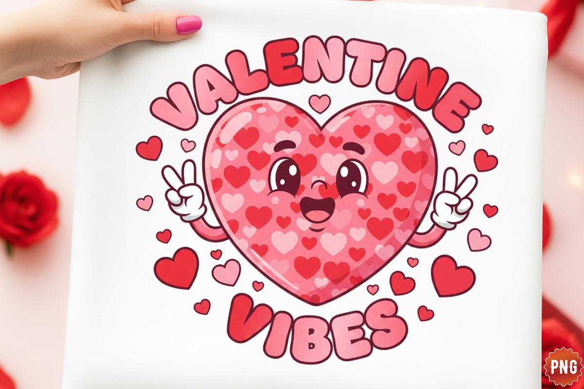 Valentine Vibes Png, Valentine’s Day, an Illustration by SinaCreation (Photo 1 of 11)