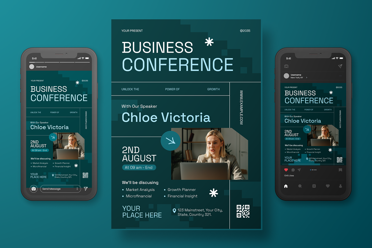 Business Conference Flyer Set, a Flyer Template by Annora Studio (Photo 3 of 6)