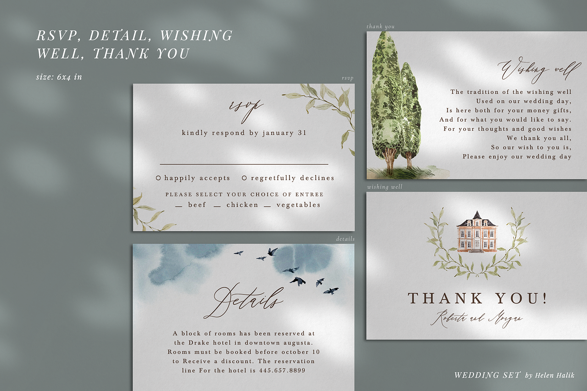 In the shadow of cypresses, an Invitation Template by Helen Halik art (Photo 3 of 5)