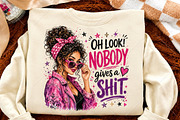 Nobody Gives a PNG Retro Sassy Girl, a Seasonal Illustration by Canvas Craft (Thumbnail 4 of 6)