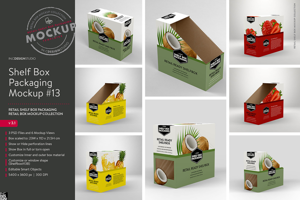 Retail Shelf Box 13 Packaging Mockup, a Packaging Mockup by INCDesign (Photo 7 of 8)