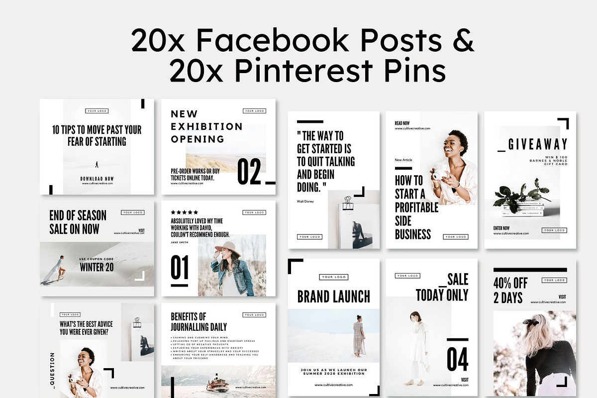 Minimalist Complete Brand Pack, a Social Media Template by Cultive Creative (Photo 7 of 11)