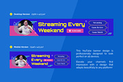 Gaming Streamer YouTube Banner, a Social Media Template by twinstd (Thumbnail 3 of 4)