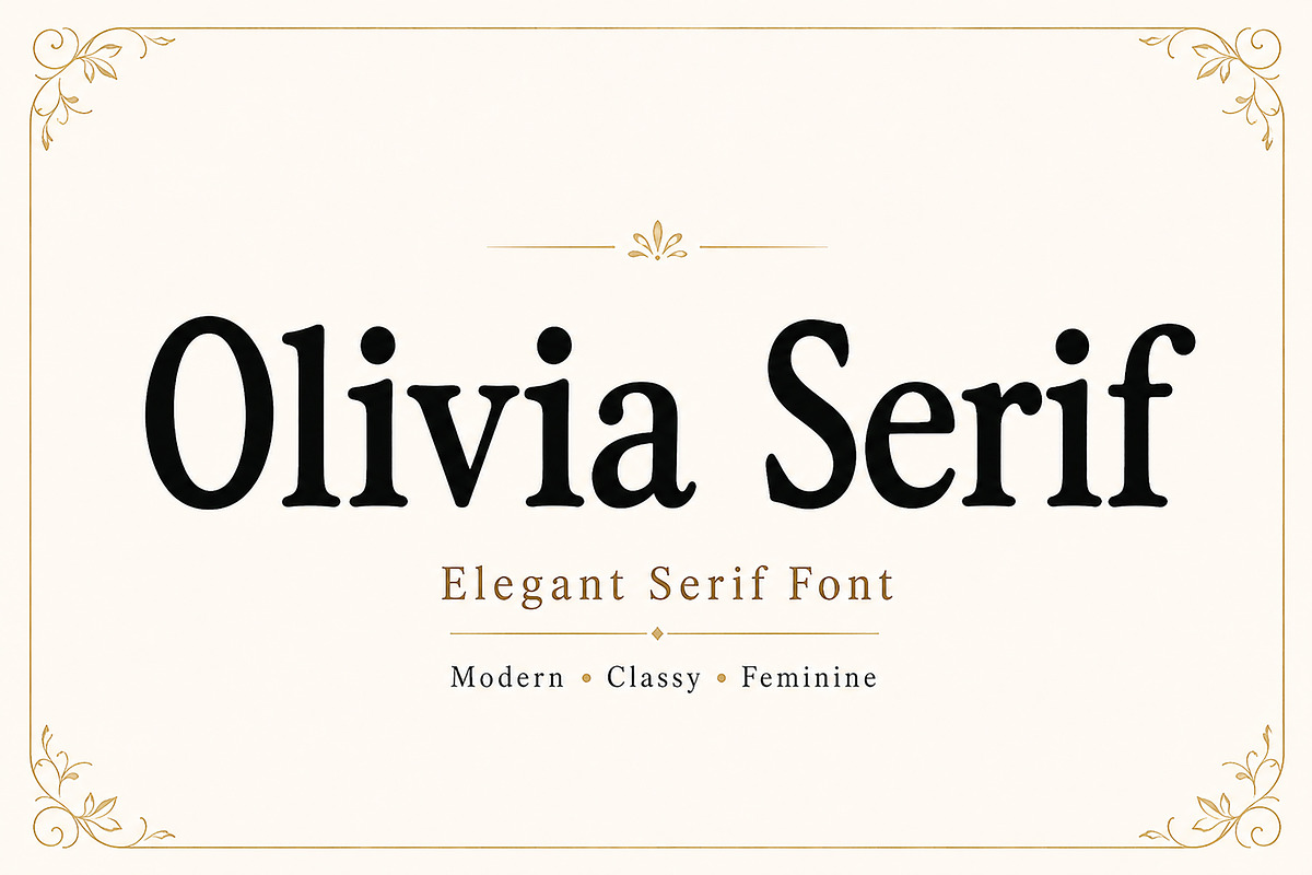 Olivia Serif, a Serif Font by Wow Magic (Photo 1 of 5)