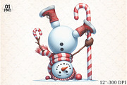 Funny Snowman Sublimation png, an Illustration by Libby Wishes (Thumbnail 1 of 5)