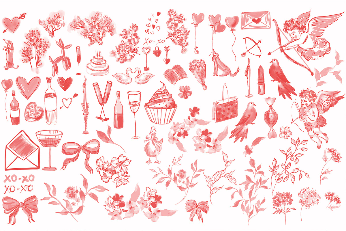 VALENTINE'S DAY IN PINK & RED COLOR, an Object Graphic by Knopazyzy (Photo 17 of 17)