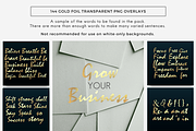 SALE! 144 GOLD FOIL WORD OVERLAYS, an Object Graphic by Illumineer Media & Design (Thumbnail 6 of 8)