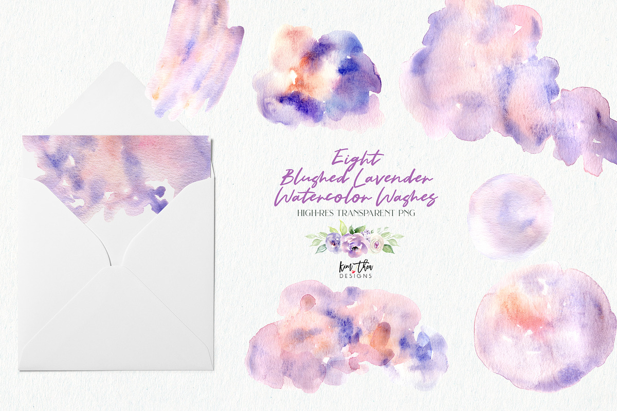 Blushed Lavender Floral Set, an Illustration by Kim Thoa Designs (Photo 8 of 10)