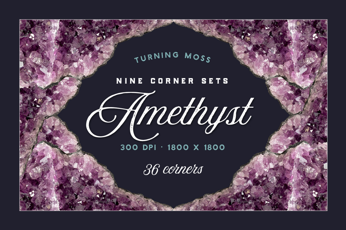 Amethyst Borders - Gemstone Edges, an Object Graphic by Turning Moss (Photo 7 of 8)