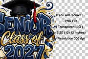 Senior 2027 PNG, a Graphic by Clipart Bloom (Thumbnail 2 of 3)
