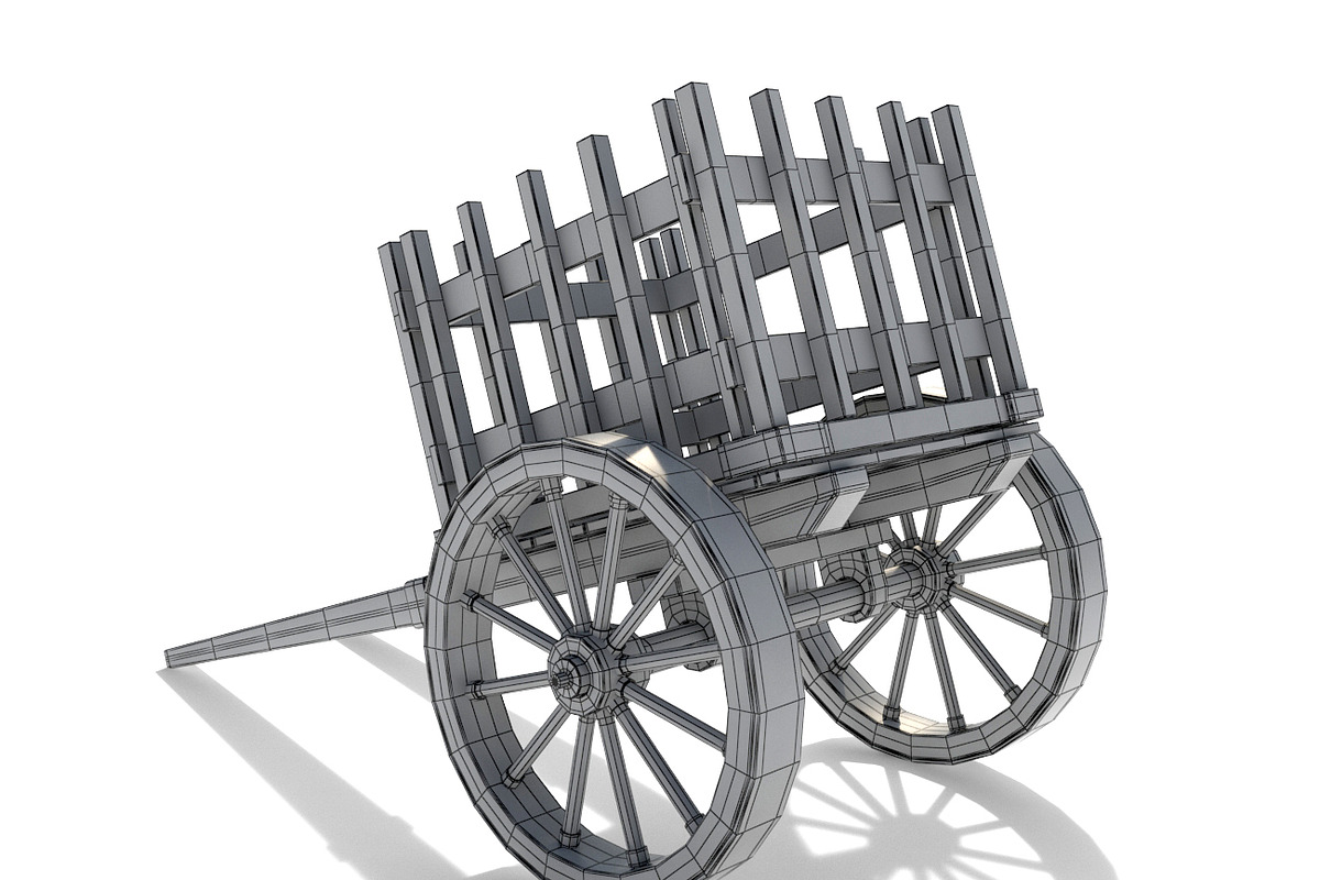 Medieval Cart, a Cars & Vehicle 3D Model by Tedi Permana (Photo 7 of 7)