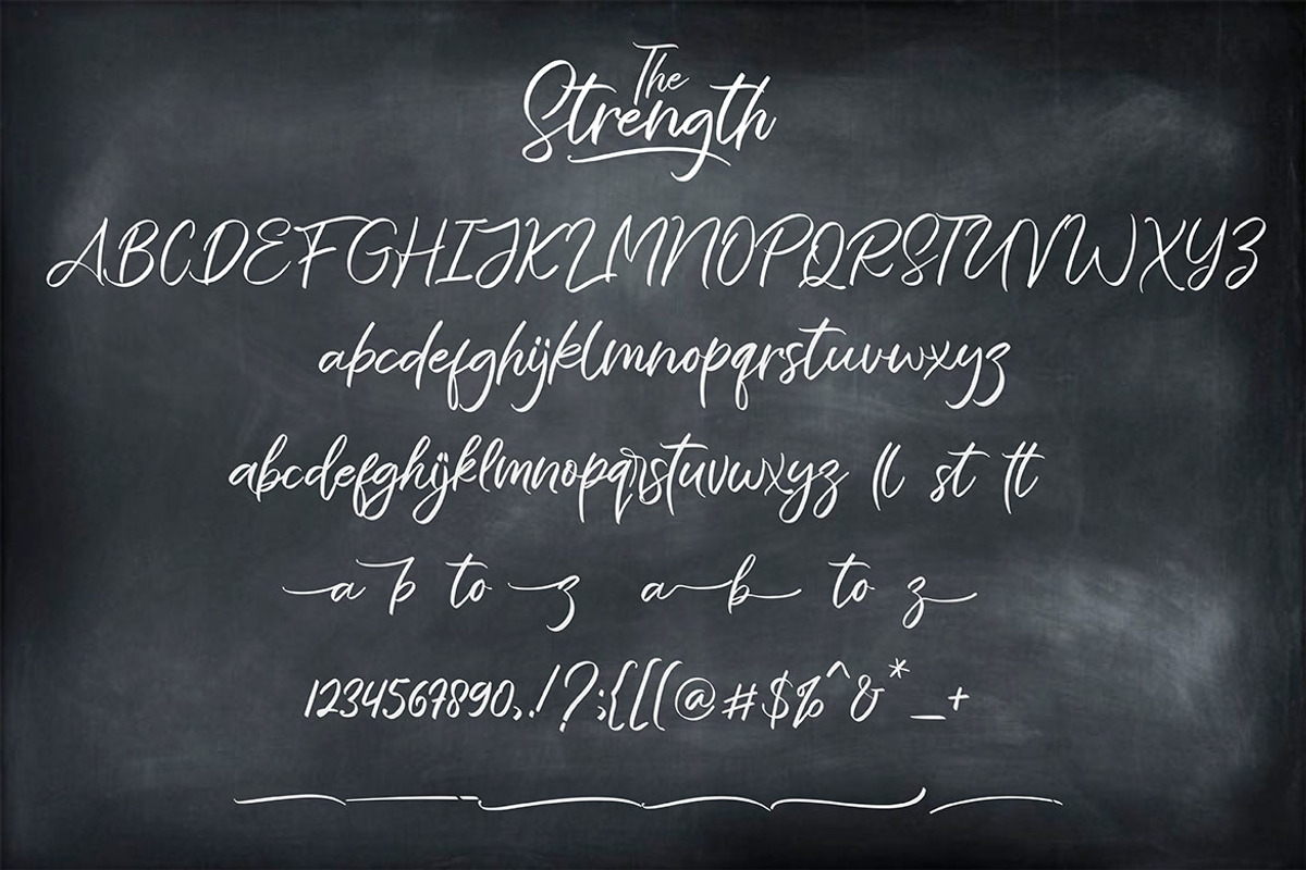 The Strength, a Script Font by AMINMARIO (Photo 11 of 12)