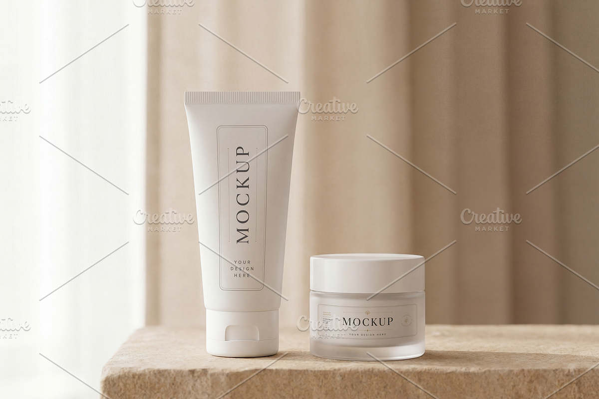 Minimal Skincare Packaging Mockups, a Packaging Mockup by Enysstrale (Photo 7 of 9)