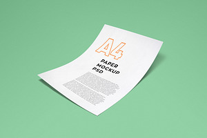 Photorealistic A4 Paper Mockup