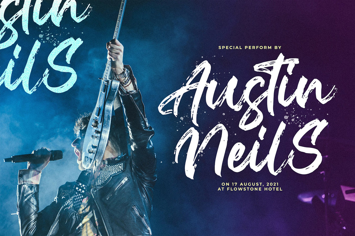Agethsa - Textured Brush Font, a Script Font by StringLabs (Photo 8 of 13)