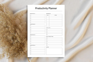 Productivity Planner, a Stationery Template by DesignDevisers