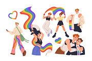 LGBTQ people & rainbow flags set, a Person Illustration by Good Studio (Thumbnail 2 of 7)