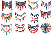 Patriotic American Bunting PNG, an Illustration by SinaCreation (Thumbnail 2 of 5)