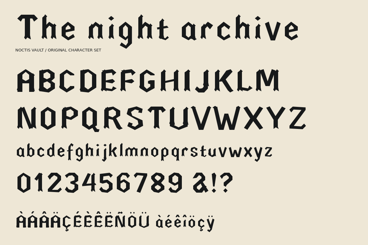 Noctis Vault — Modern Blackletter, a Blackletter Font by Colorsfav (Photo 9 of 11)